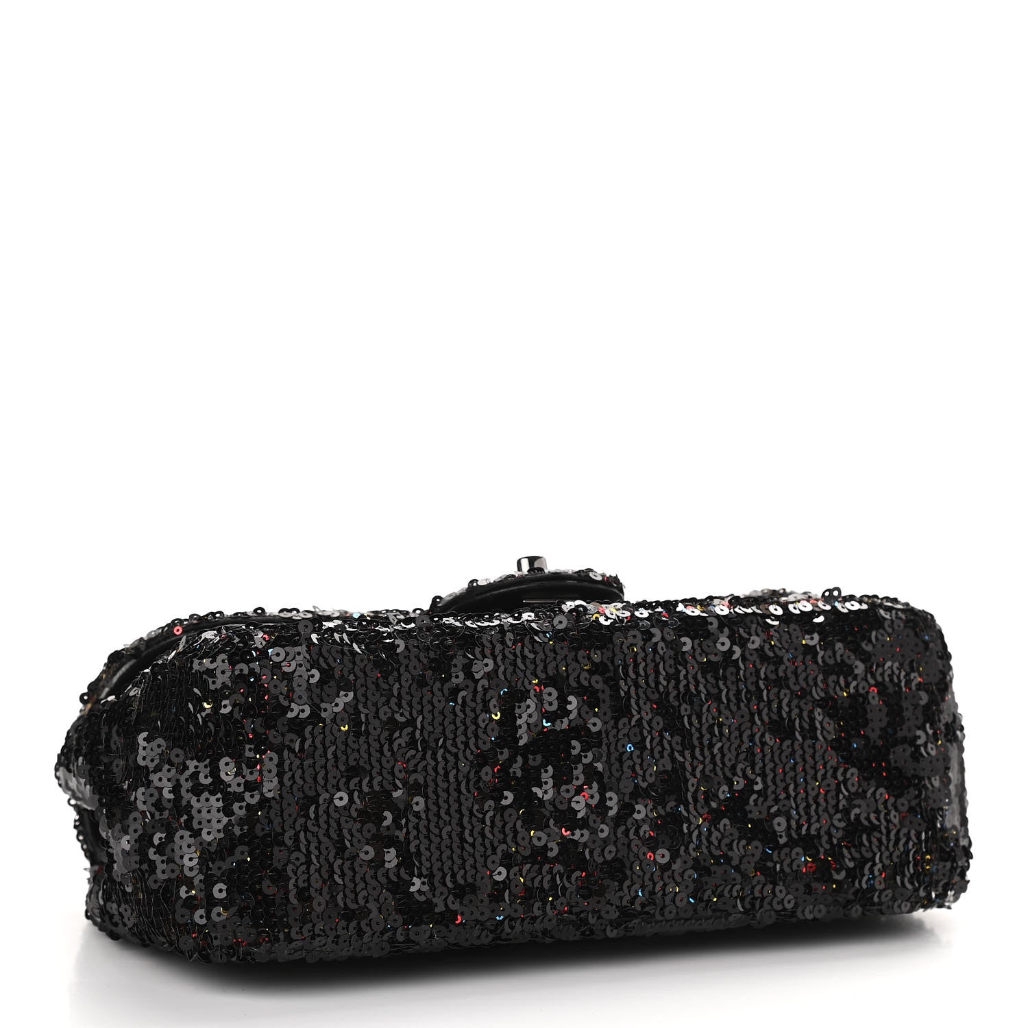 Chanel Sequin Medium Single Flap Multicolor Black 4 of 10