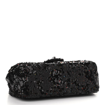 Chanel Sequin Medium Single Flap Multicolor Black 4 of 10