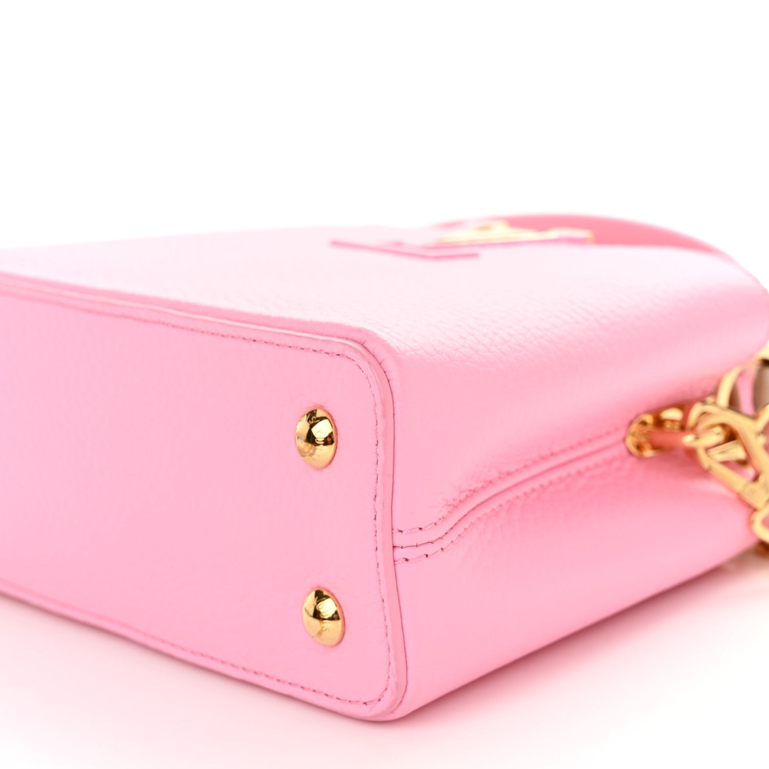 Louis Vuitton Taurillon Flower Chain Capucines Mini Candy Pink 9 of 10