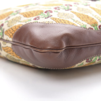 Gucci Canvas Pineapple Print Jackie O Bouvier Hobo Brown 9 of 10