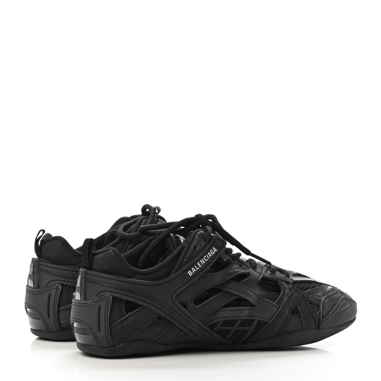 Balenciaga Mesh Rubber Womens Drive Sneakers 37 Black 3 of 4
