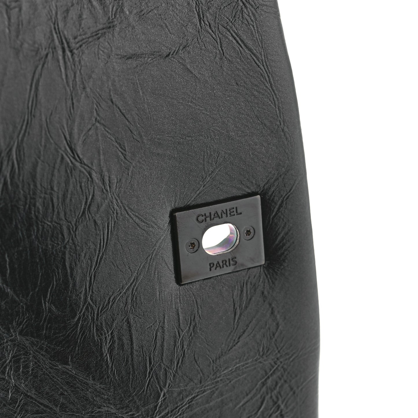 Aged Calfskin Quilted Medium Coco Handle Flap So Black