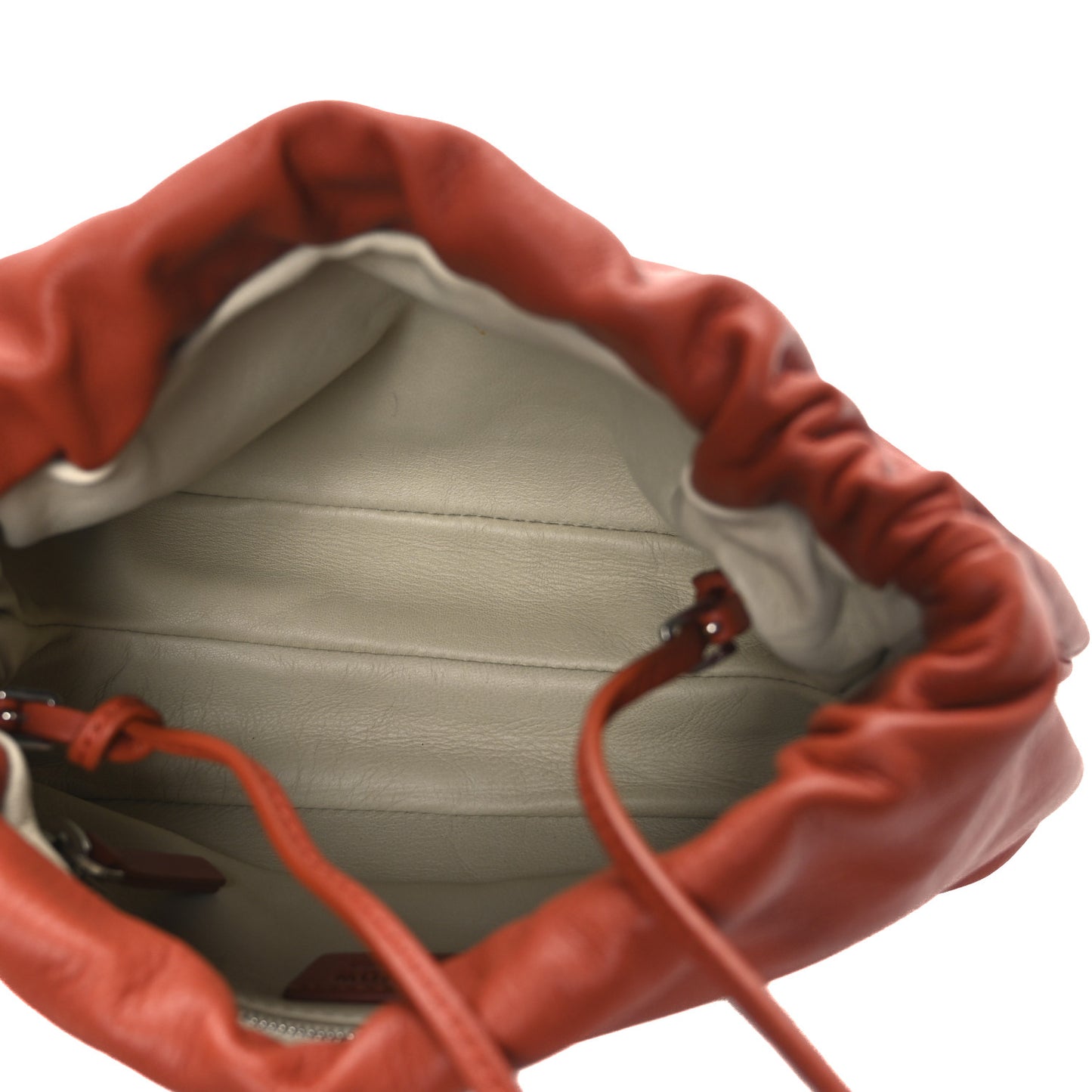 Grained Calfskin Bourse Clutch Brick