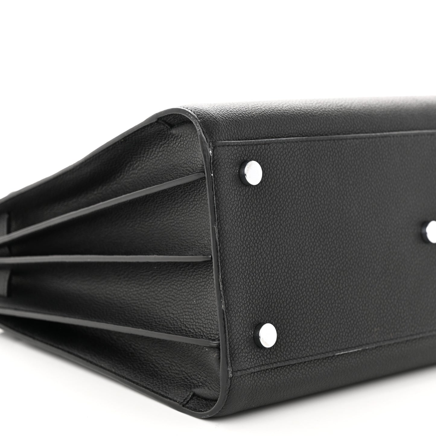 Grained Calfskin Small Sac De Jour Black