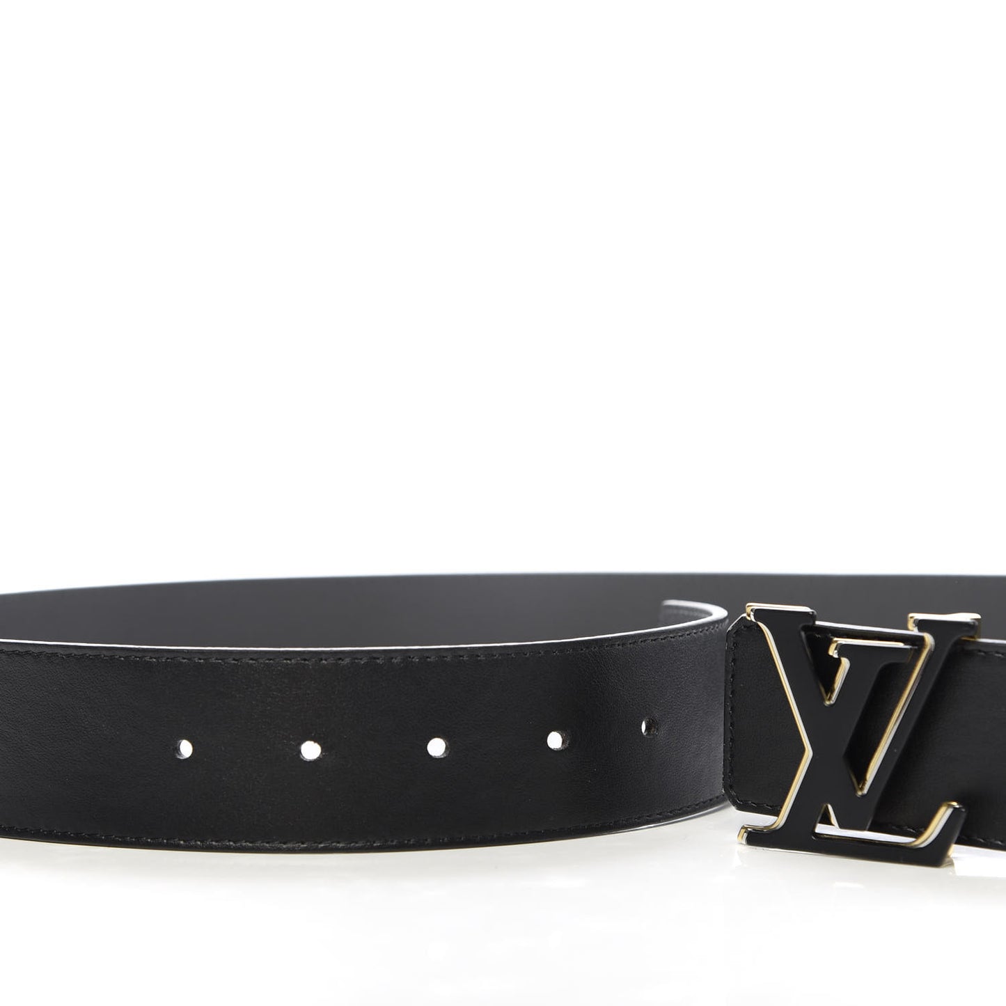Calfskin 40mm LV Optic Reversible Belt 100 40 Black Anthracite Gray