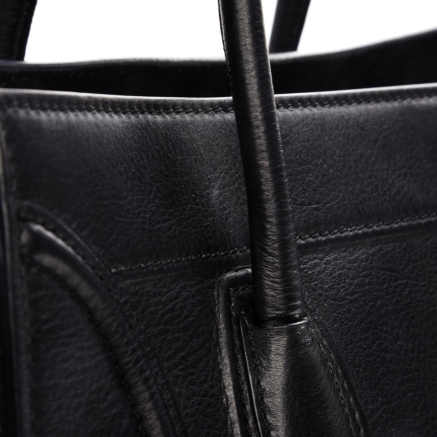 Celine Supple Calfskin Medium Phantom Luggage Black 10 of 14