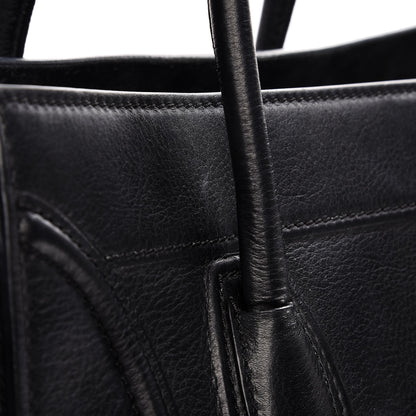 Celine Supple Calfskin Medium Phantom Luggage Black 10 of 14