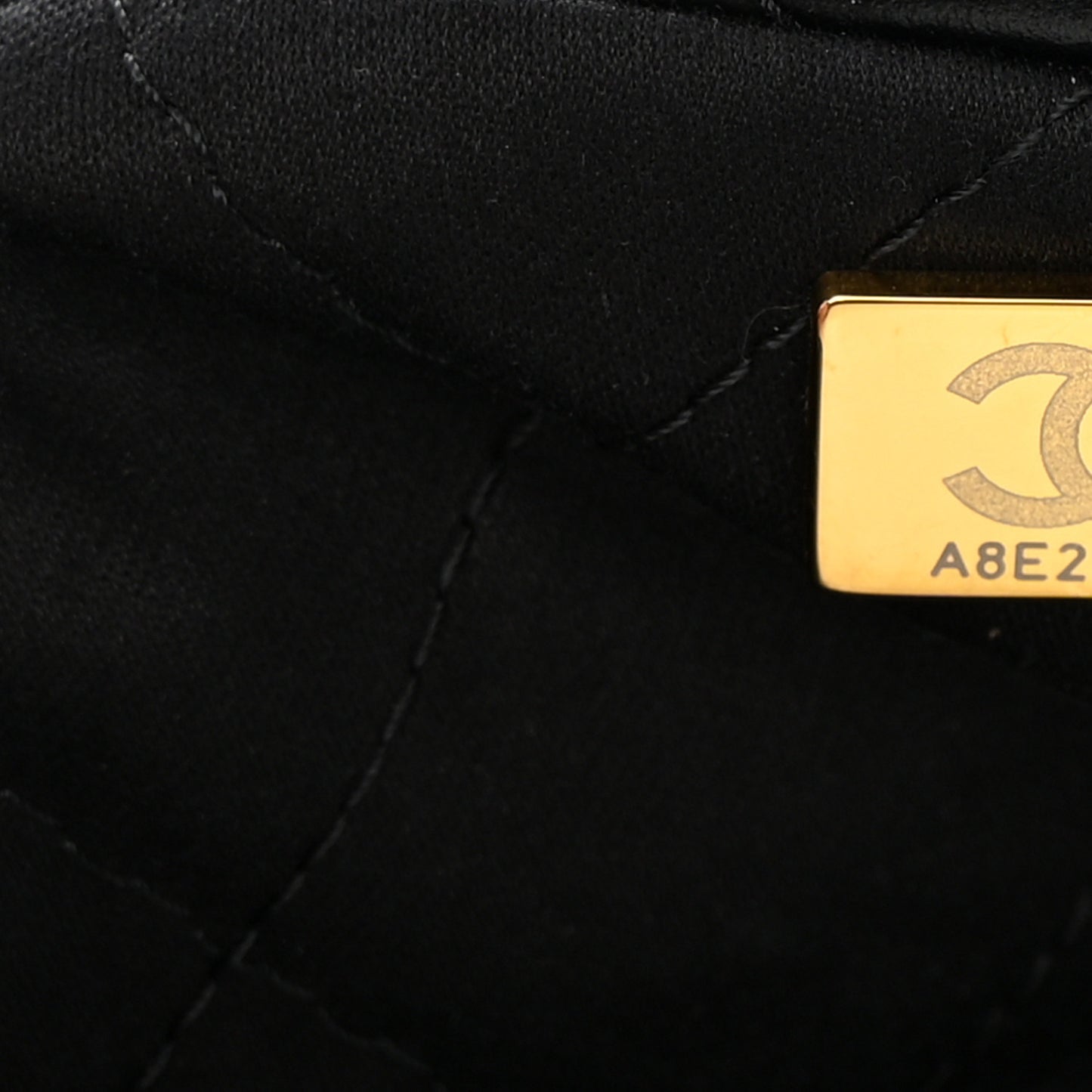 Calfskin Quilted Small Chanel 22 Black