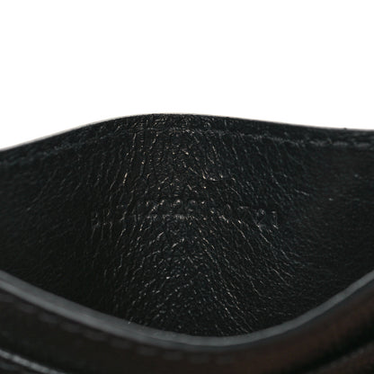 Saint Laurent Grain De Poudre Matelasse Chevron Monogram Credit Card Case Black 7 of 7