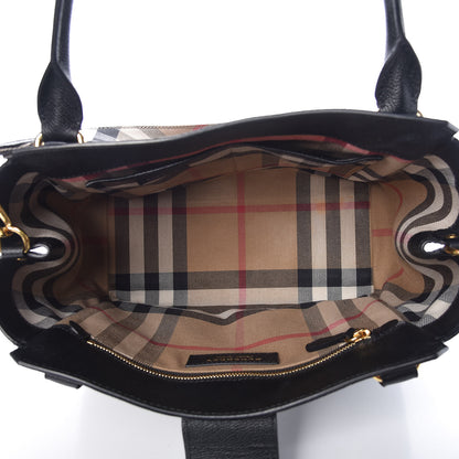 Burberry Soft Grain Calfskin Medium Buckle Tote Black 5 of 10