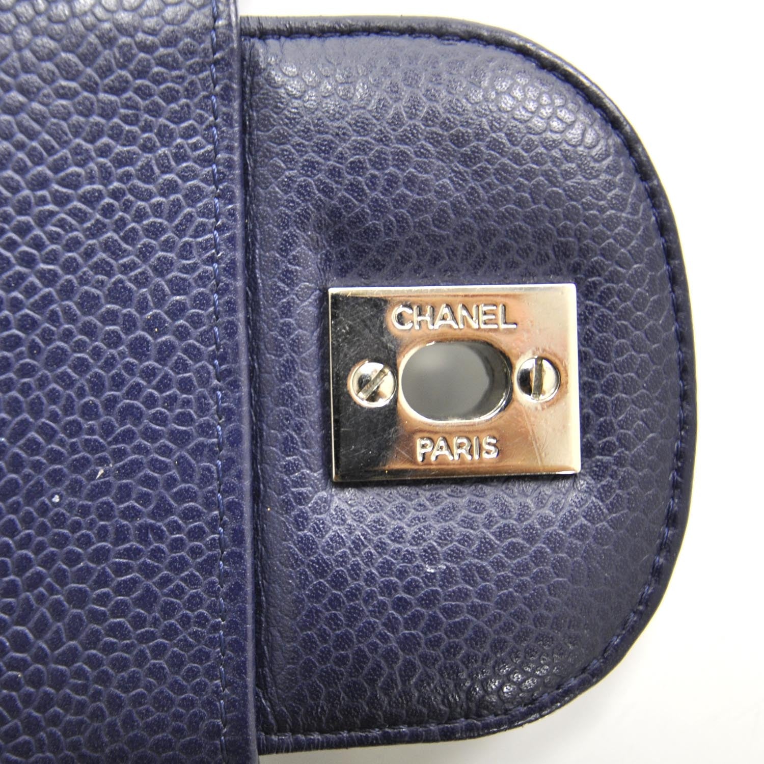 Chanel Caviar Maxi Flap Navy Blue SHW 7 of 9