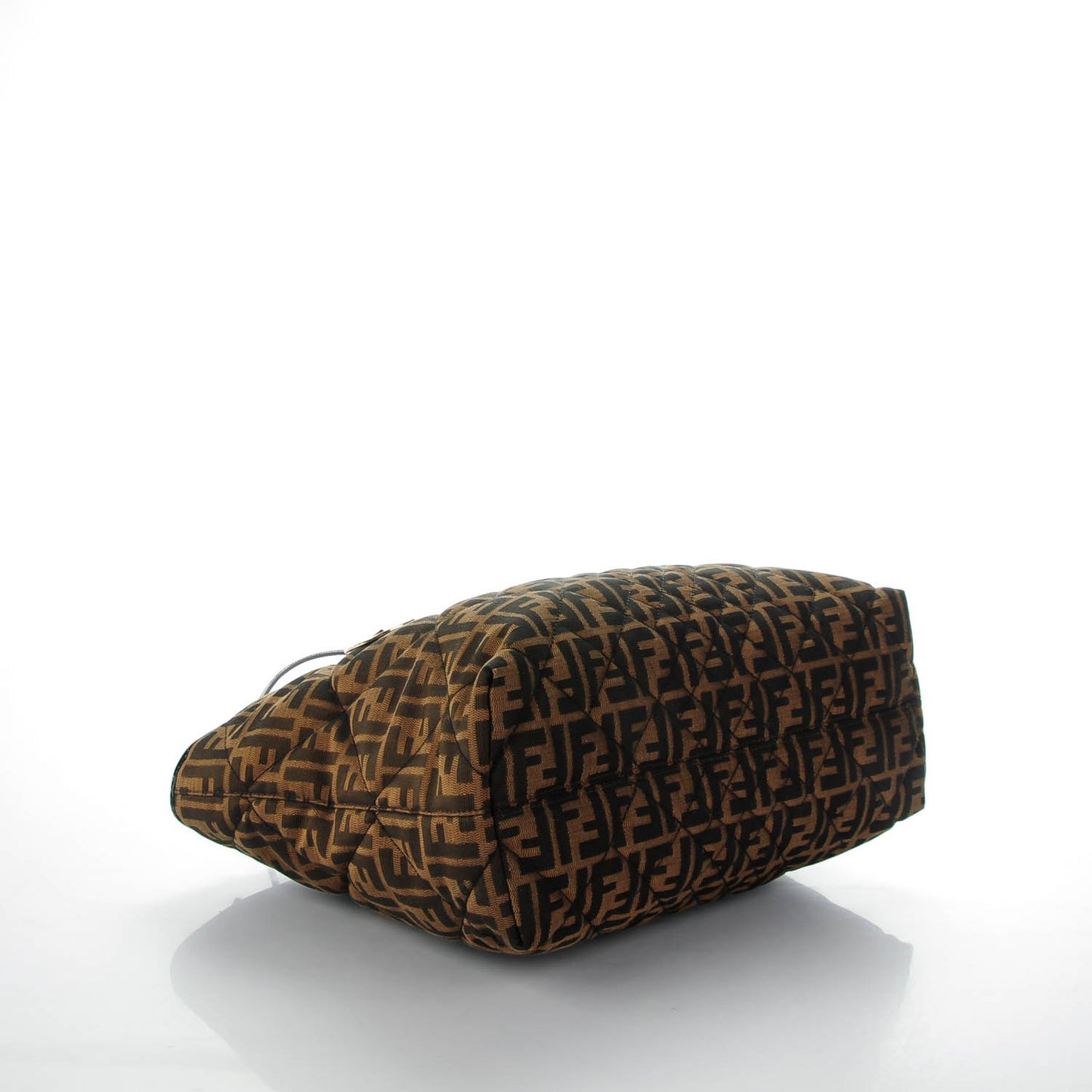Zucca Quilted Medium Roll Tote Tobacco Black