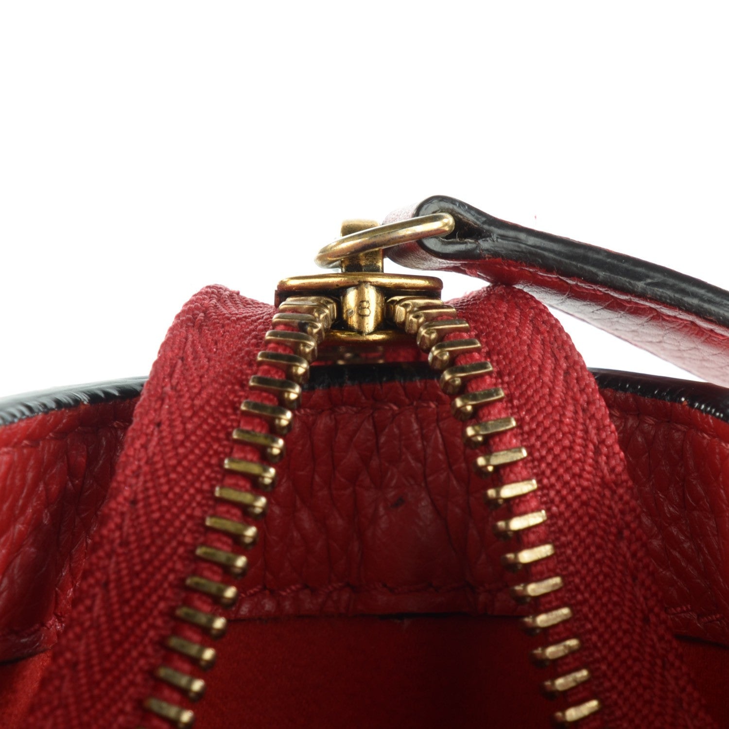 Celine Drummed Calfskin Micro Luggage Coquelicot 8 of 8