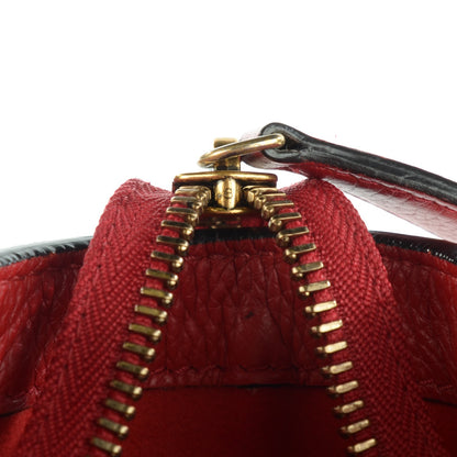 Celine Drummed Calfskin Micro Luggage Coquelicot 8 of 8