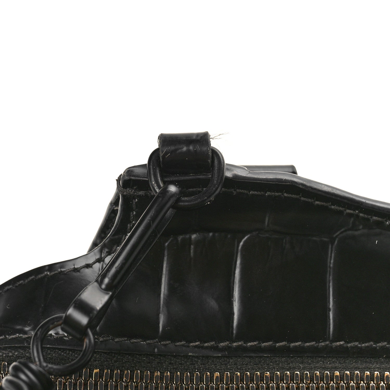 Balenciaga Semi Shiny Calfskin Crocodile Embossed Neo Classic Black Hardware Mini City Black 10 of 10