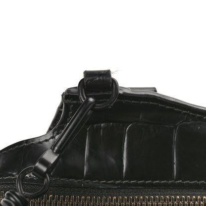 Balenciaga Semi Shiny Calfskin Crocodile Embossed Neo Classic Black Hardware Mini City Black 10 of 10