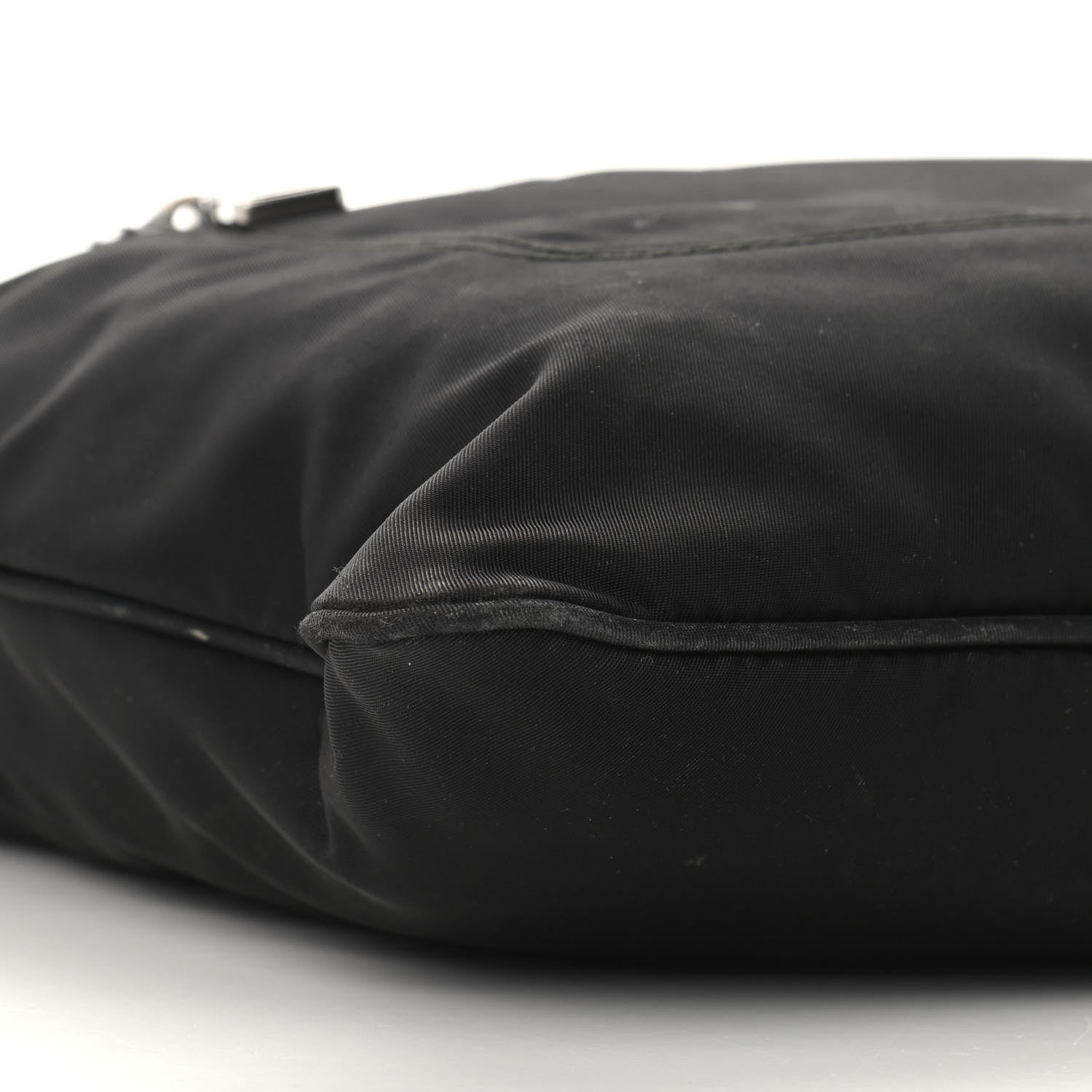 Prada Tessuto Nylon Saffiano Flat Messenger Bag Black 7 of 11