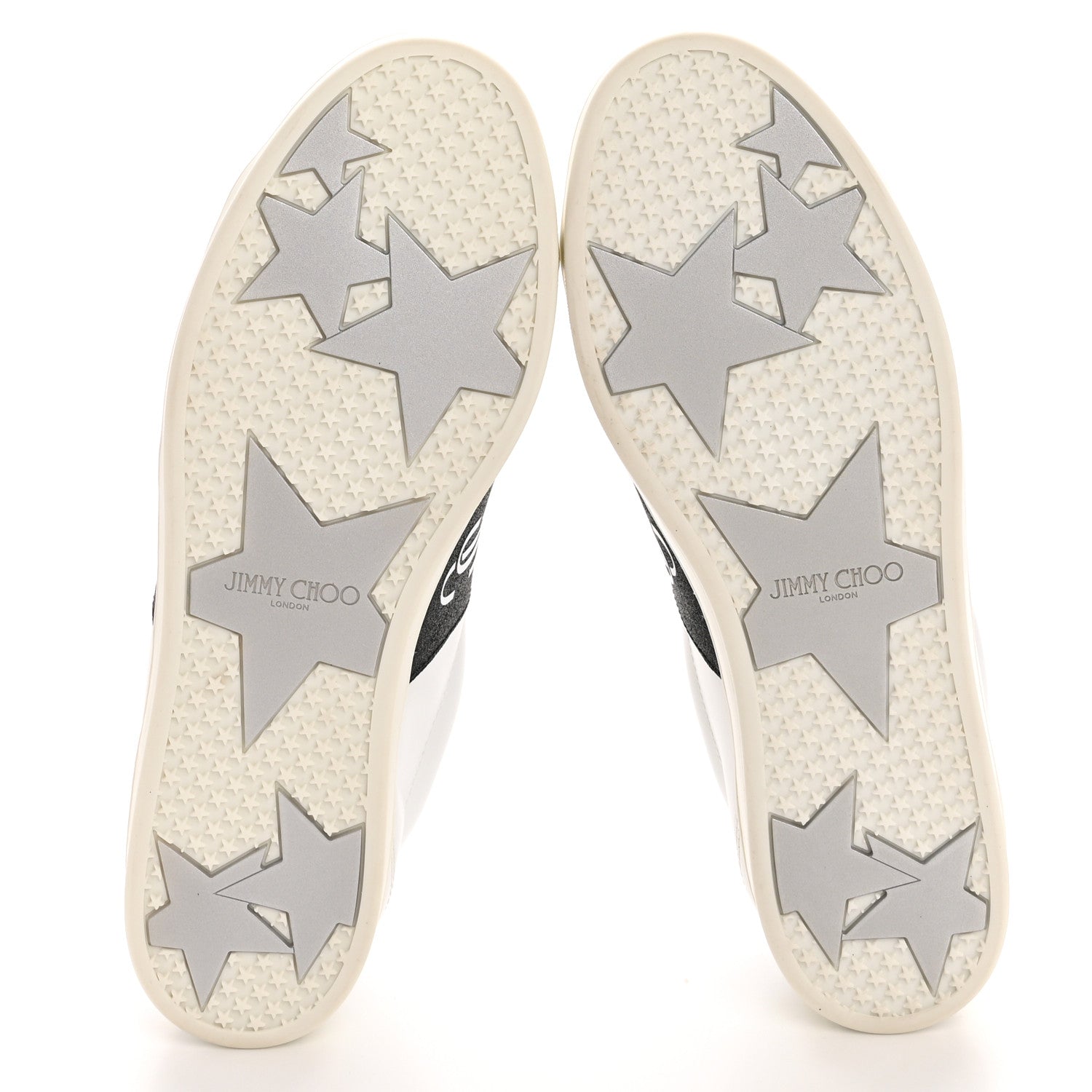 Jimmy Choo Nappa Glitter Cash JC Sneakers 41 White Black 6 of 9