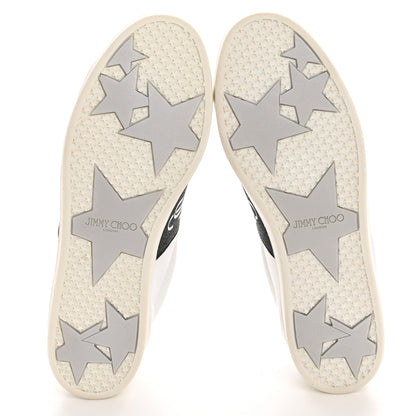 Jimmy Choo Nappa Glitter Cash JC Sneakers 41 White Black 6 of 9