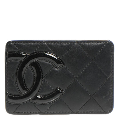 Chanel Calfskin Quilted Cambon Card Case Black 1 of 8