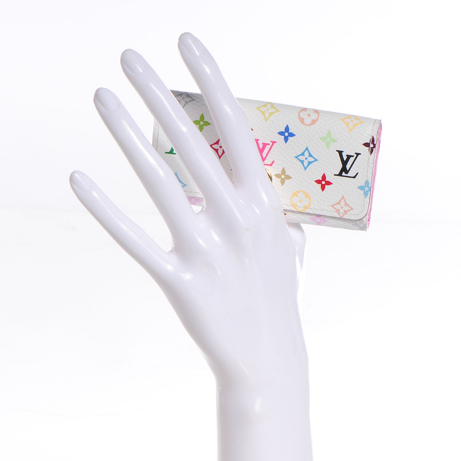 Louis Vuitton Monogram Multicolor Multicles 4 Key Holder White Litchi 2 of 5