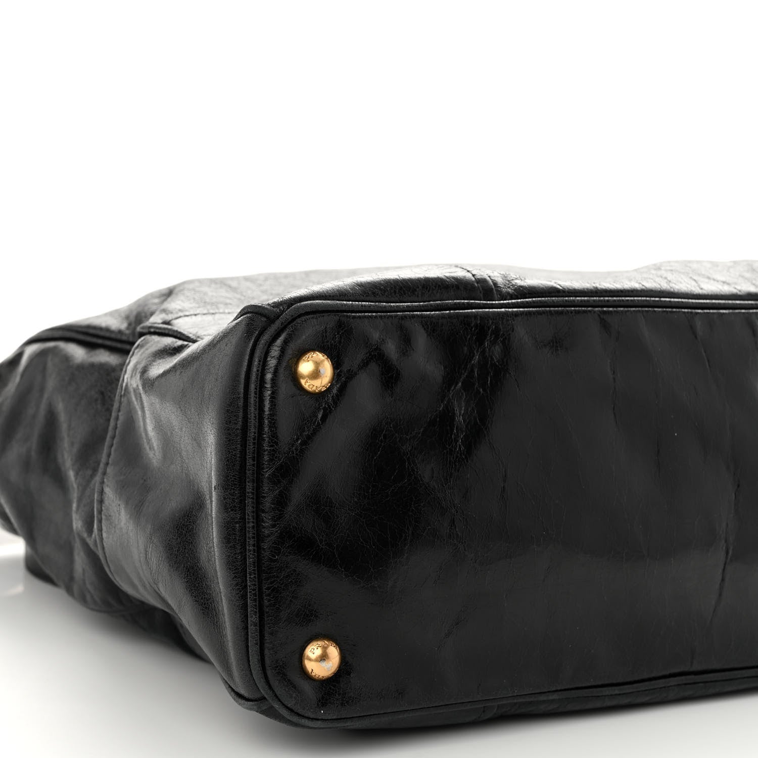 Prada Vitello Shine Top Handle Bag Black 8 of 9