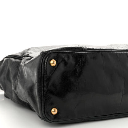 Prada Vitello Shine Top Handle Bag Black 8 of 9