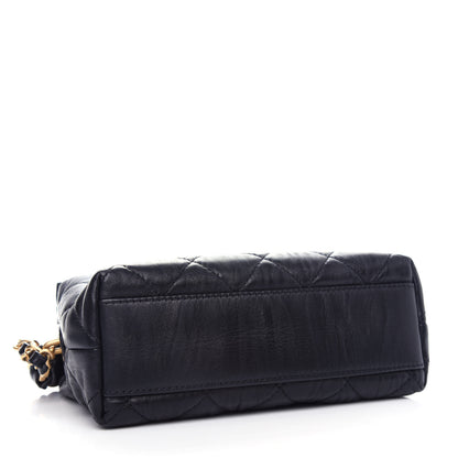 Chanel Crumpled Lambskin Quilted Small CC Links Shoulder Bag Black 4 of 11