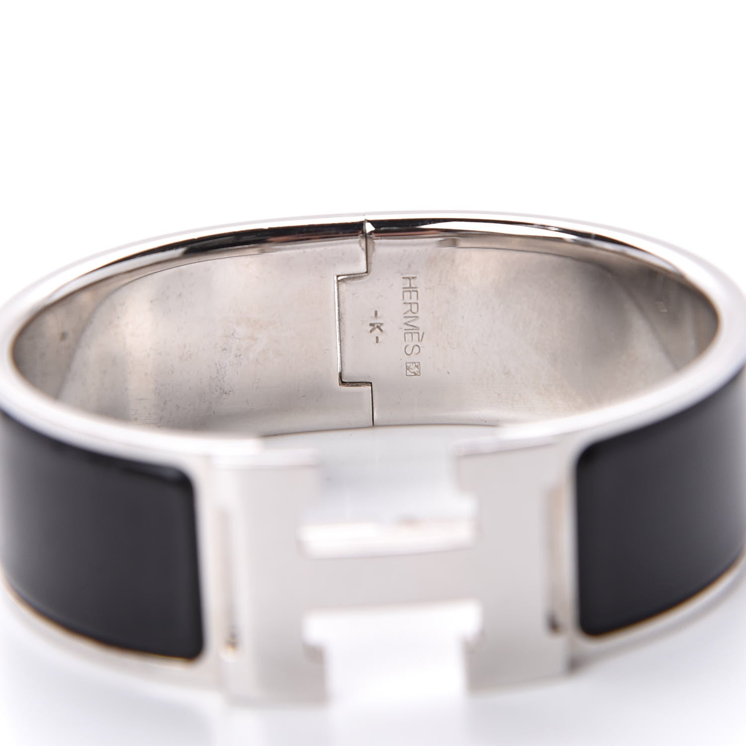 Hermes Enamel Wide Clic Clac H Bracelet PM Black 4 of 10