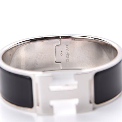 Hermes Enamel Wide Clic Clac H Bracelet PM Black 4 of 10