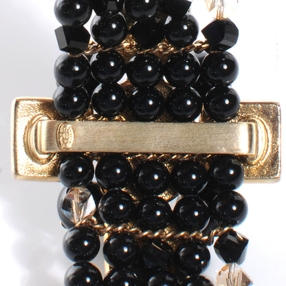 Chanel Beaded Gripoix Bracelet Black 3 of 5