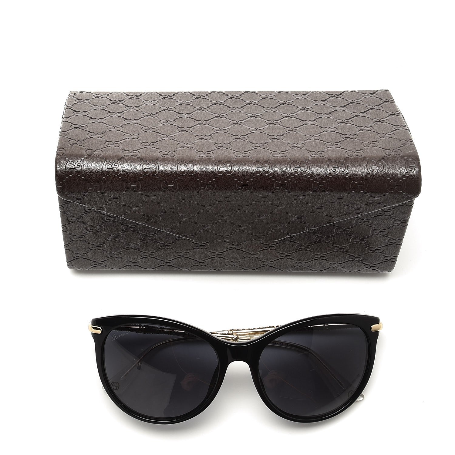 Gucci Crystal Bamboo Cat Eye GG 3771/N/S Sunglasses Gold 9 of 9