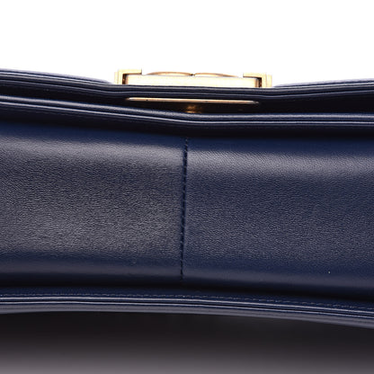Chanel Lambskin Quilted Medium Boy Flap Dark Blue 9 of 13