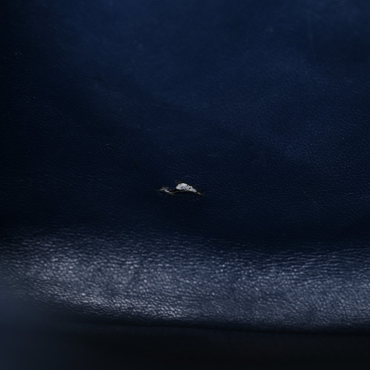Caviar Quilted Jumbo Double Flap Navy Blue