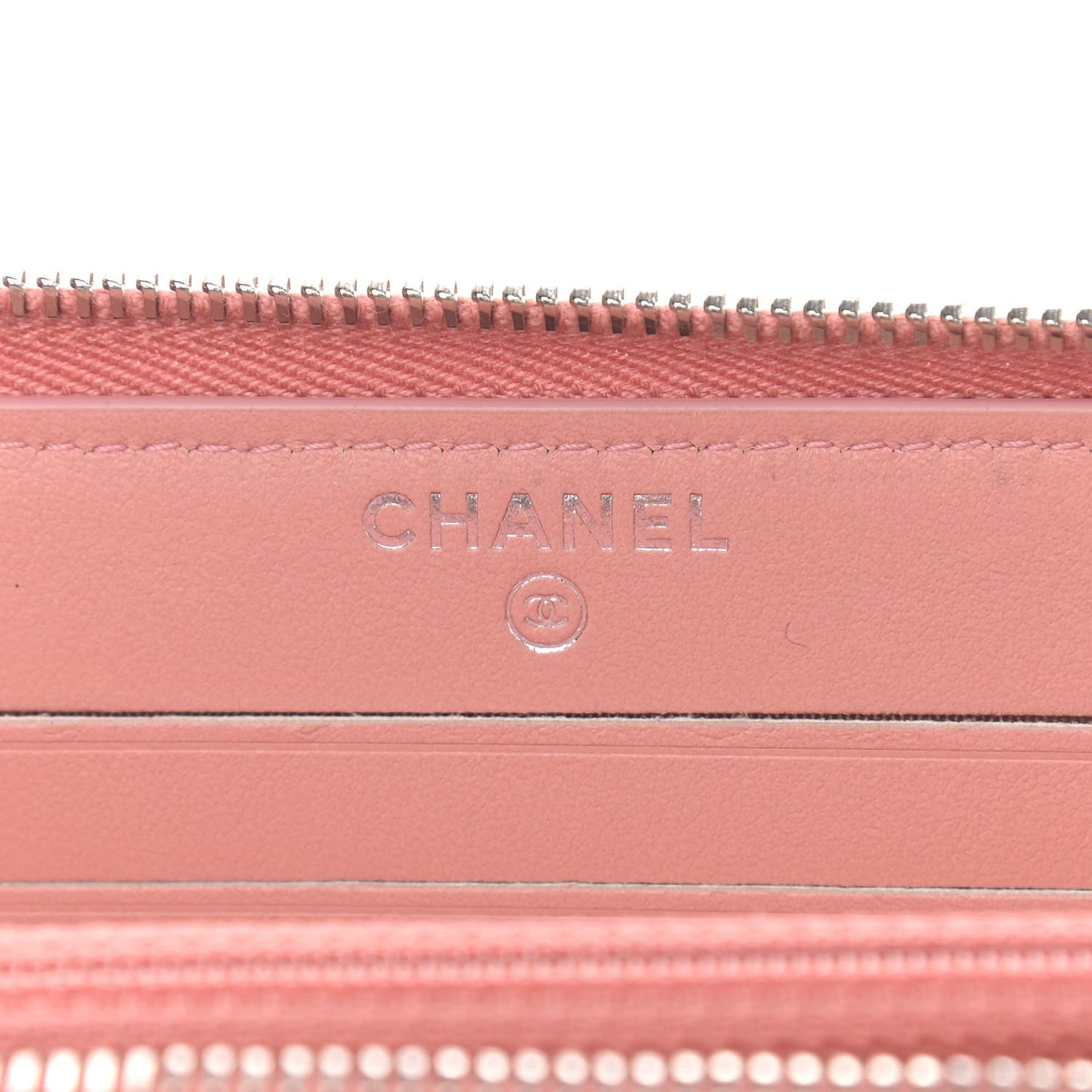 Lurex Canvas Deauville Medium Zip Around Wallet Pink