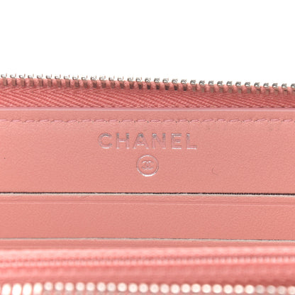 Chanel Lurex Canvas Deauville Medium Zip Around Wallet Pink 6 of 10