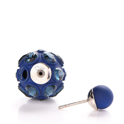 Christian Dior Crystal Mise En Dior Tribal Earrings Blue 3 of 4