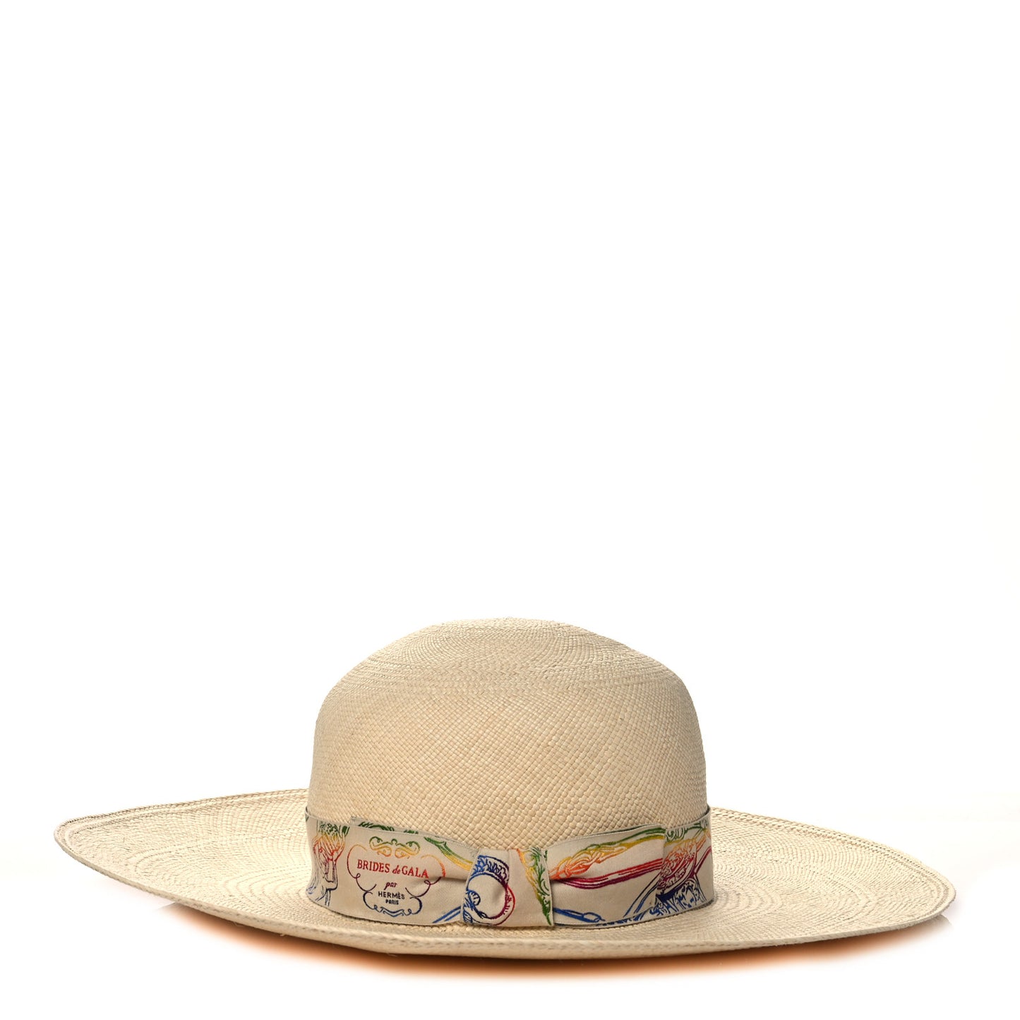 Straw Panama Brisa Brides De Gala Hat 57 Naturel Multicolore