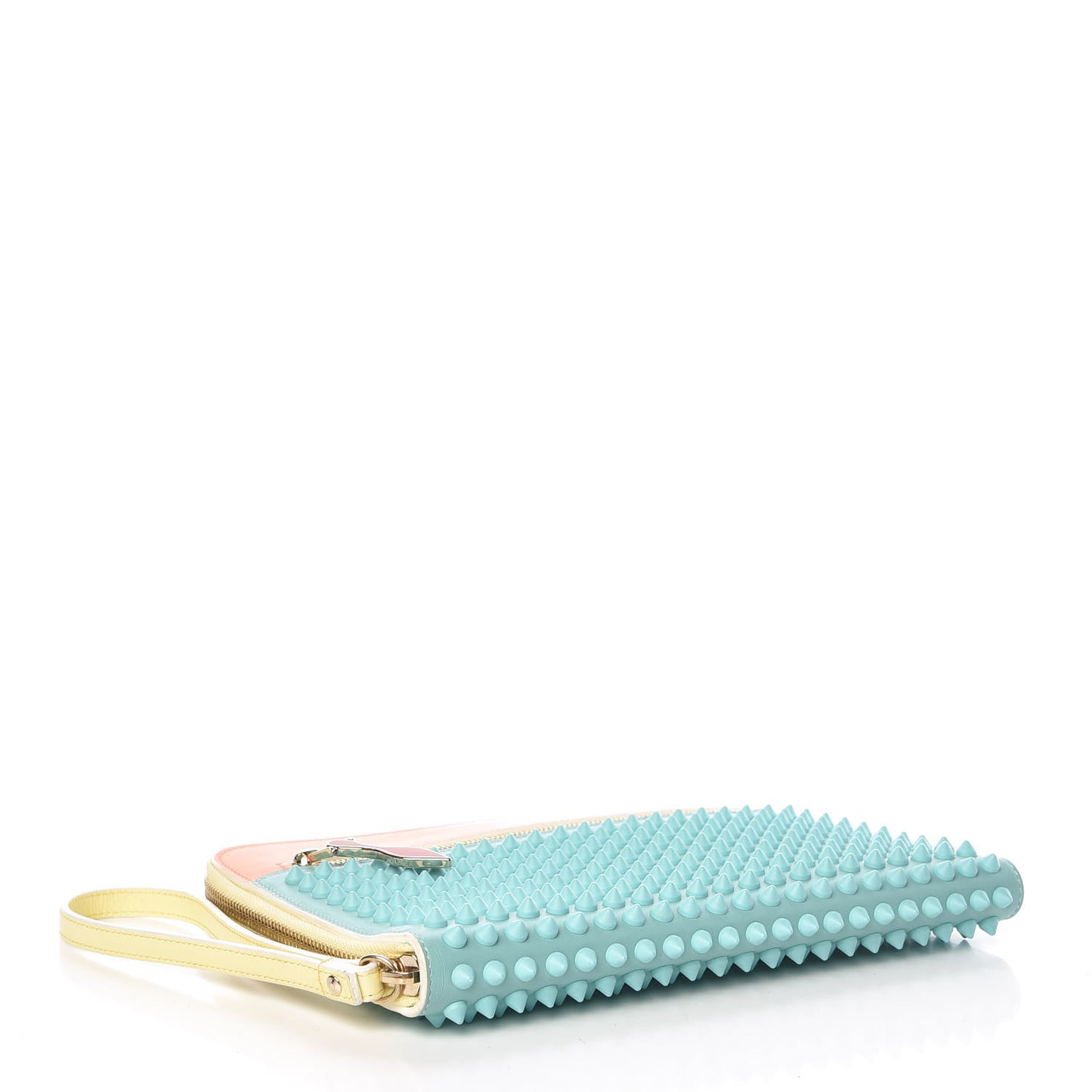Calfskin Spiked Wristlet Multicolor