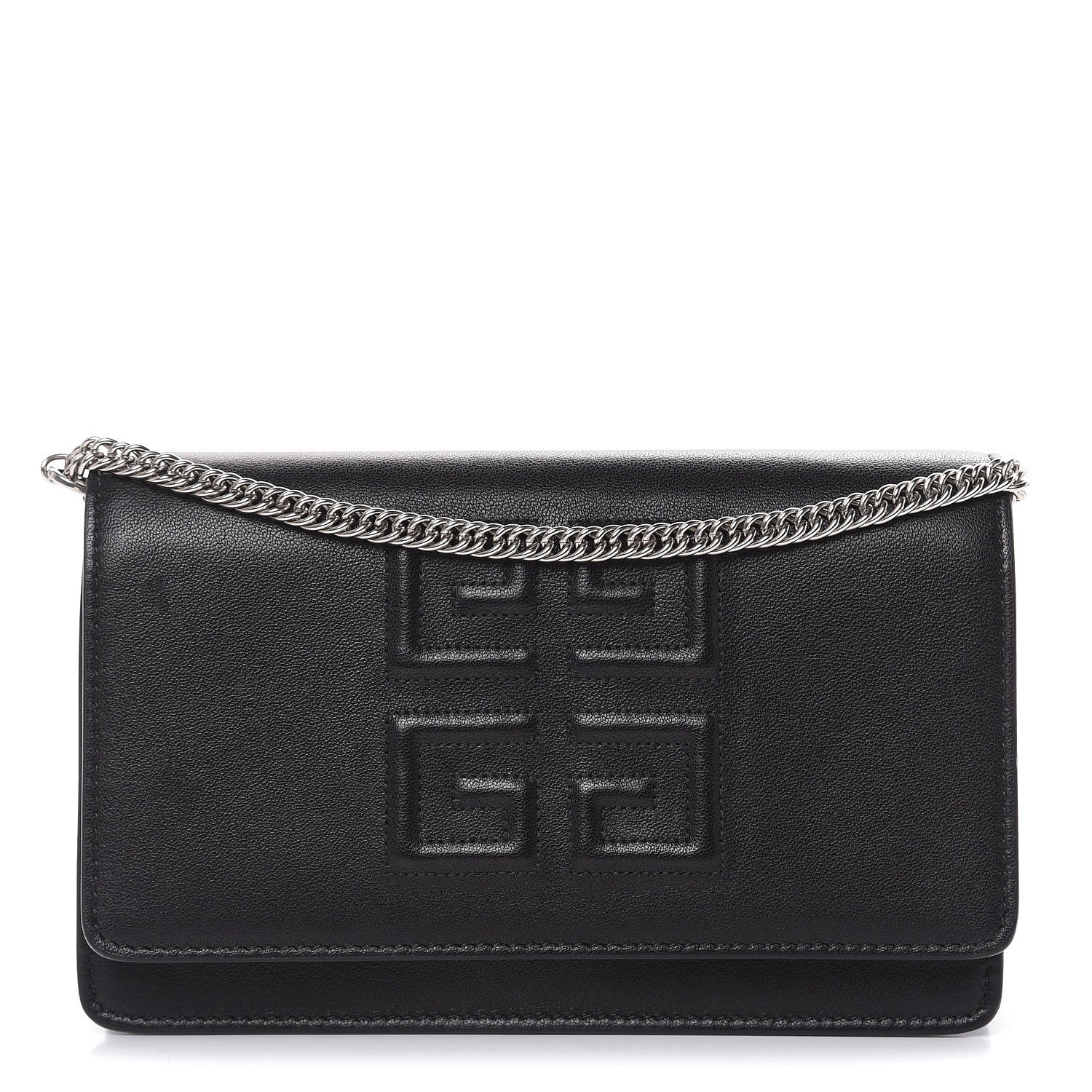 Givenchy Lambskin Emblem Chain Wallet Black 1 of 11