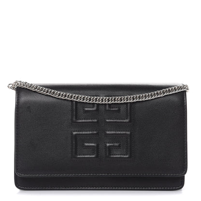 Givenchy Lambskin Emblem Chain Wallet Black 1 of 11
