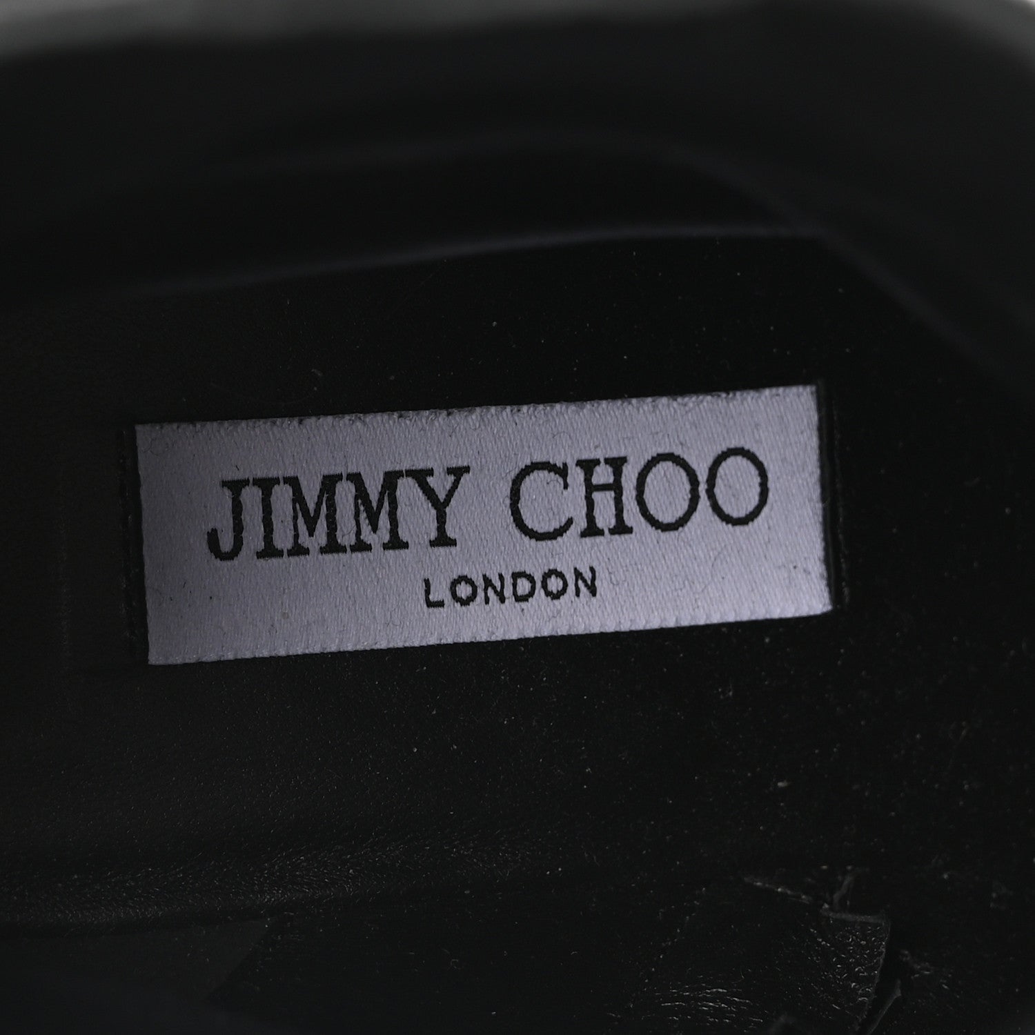 Jimmy Choo Nappa Patent Pearl Adry 60mm Ankle Boots 39.5 Black 8 of 9