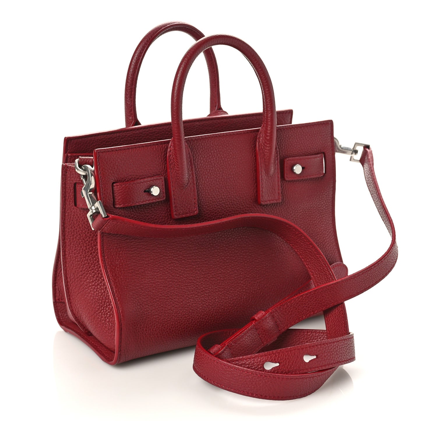 Grained Calfskin Nano Sac De Jour Souple Palissandre