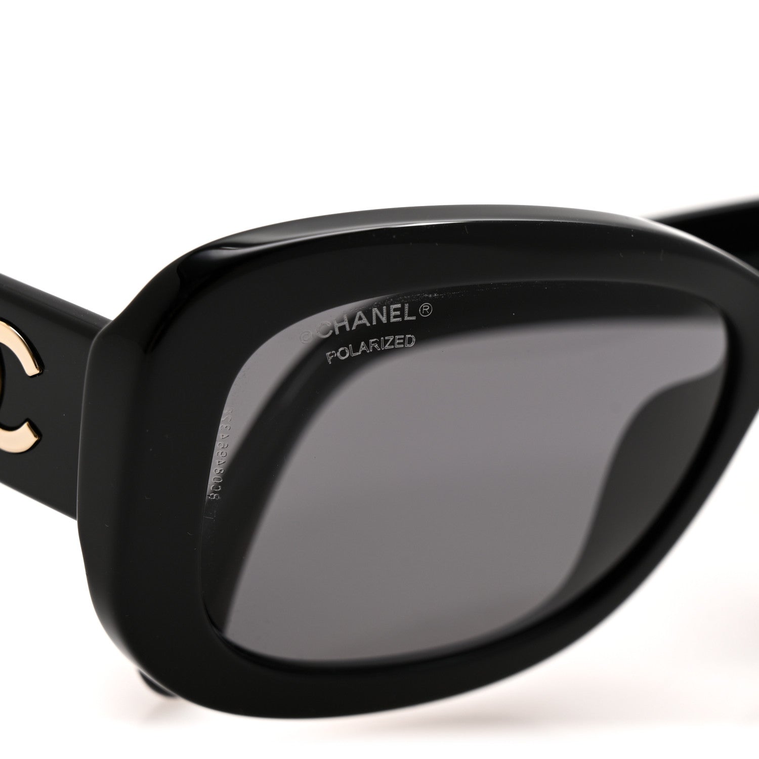Chanel Acetate Polarized CC Sunglasses 5468-B-A Black 7 of 8
