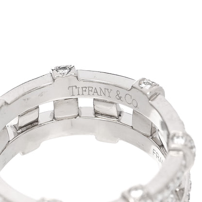 Tiffany Platinum Diamond Weave Band Ring 50 5.5 4 of 7
