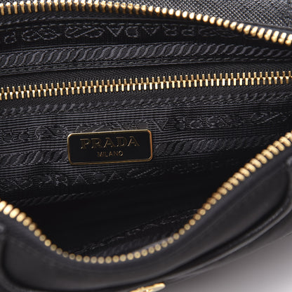 Prada Tessuto Nylon Saffiano Crossbody Bag Black 5 of 9