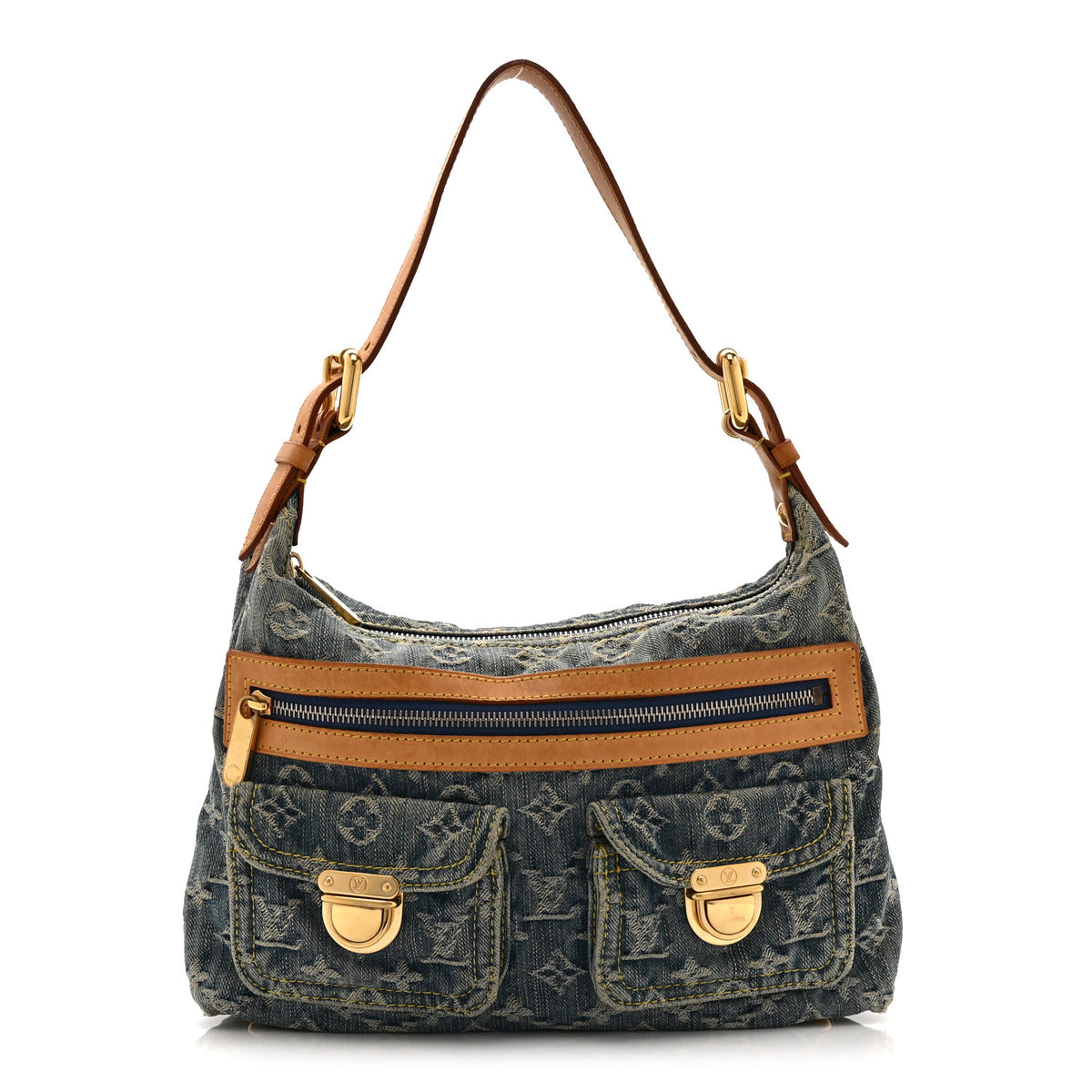 Louis Vuitton Monogram Denim Baggy PM Blue 1 of 10
