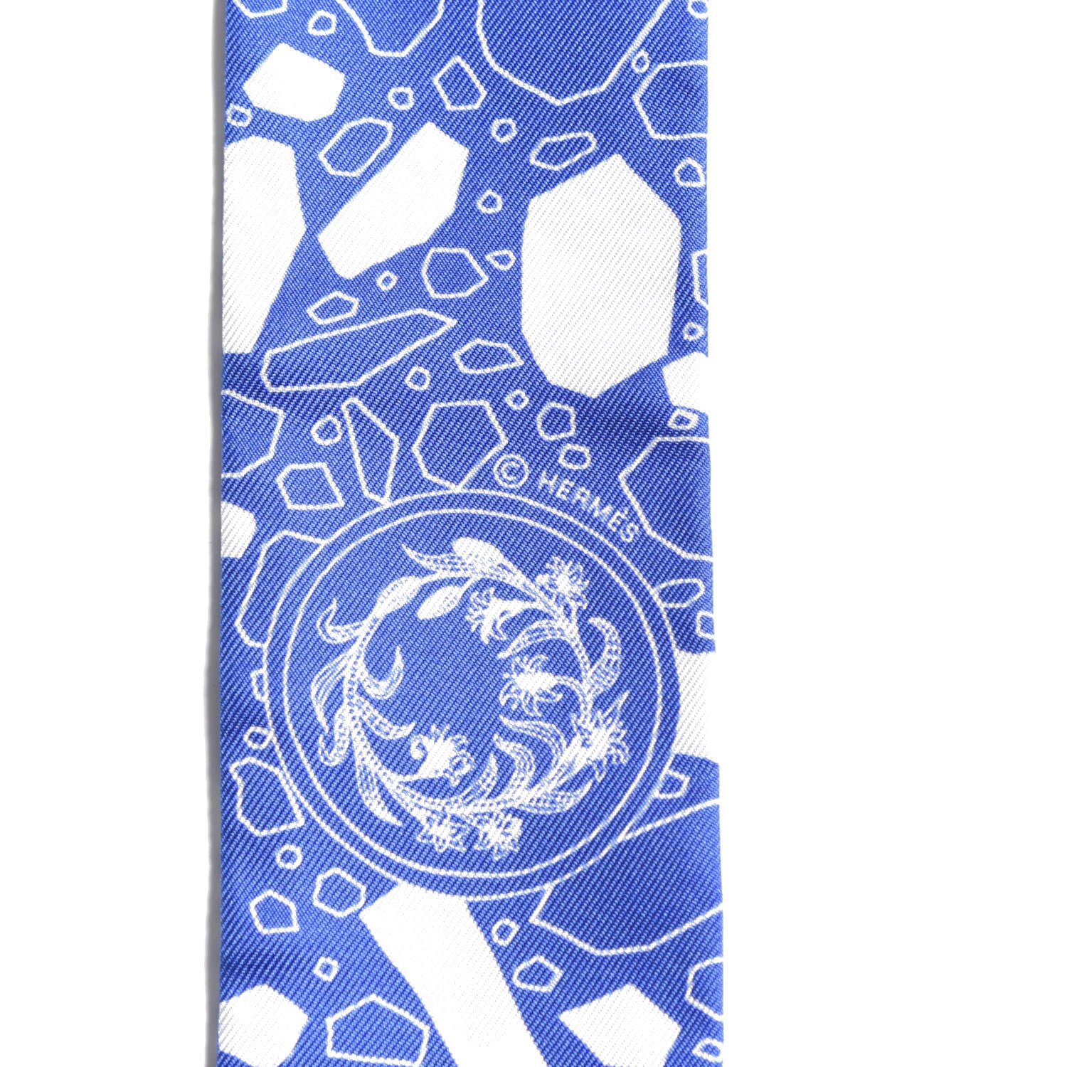Hermes Silk La Danse Des Amazone Twilly Bleu Moyen White 2 of 10