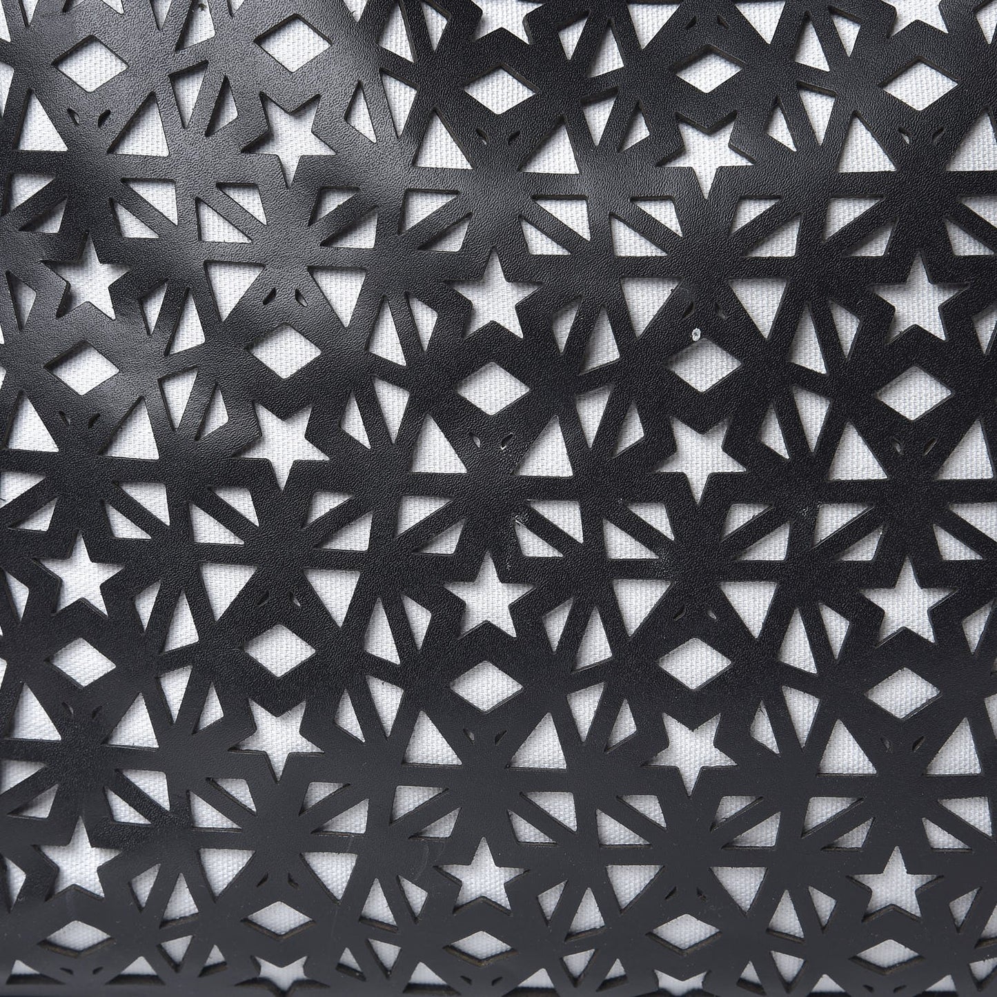 Calfskin Lazer Cut Large Antigona Tote Black White