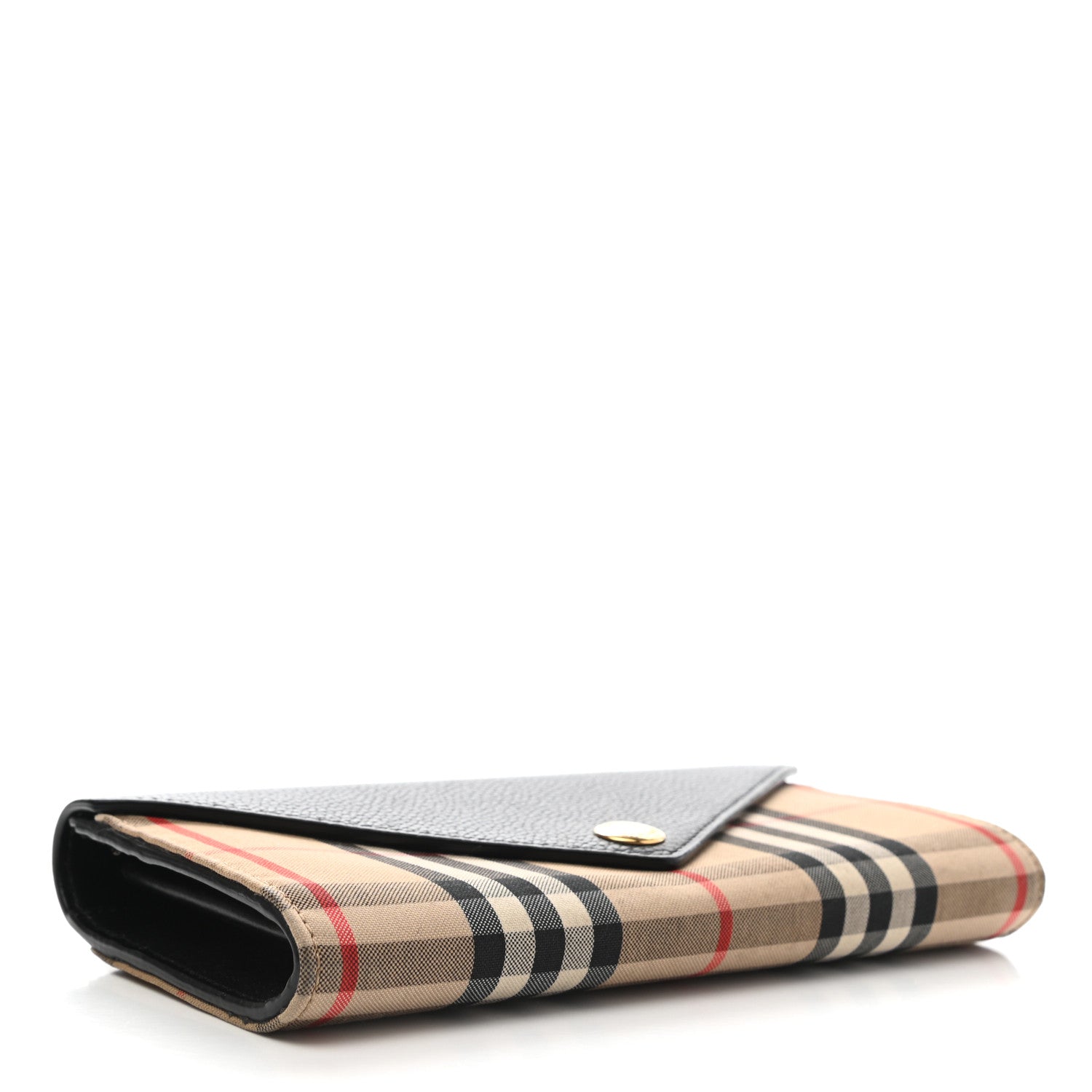 Burberry Vintage Check Grain Calfskin Halton Wallet Black 4 of 11